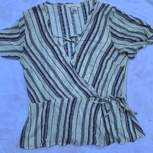 Striped Wrap Top